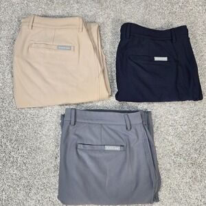Dunning Golf Pants LOT OF 3 Men's 38x32 Stretch Blue Gray Khaki